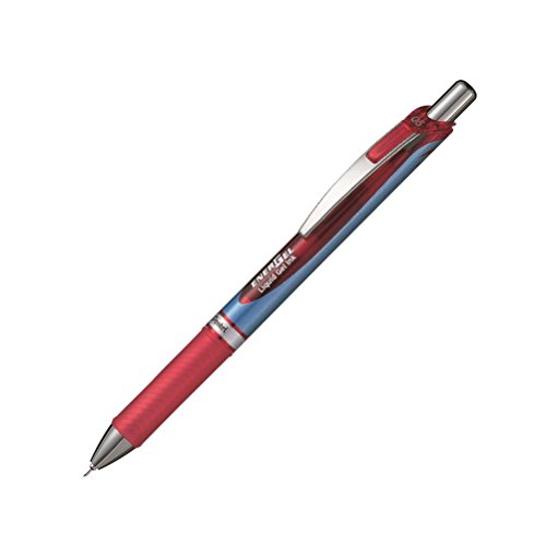Pentel Bln75-B Roller 0.5Mm Needle Tip, Blue Body With Red Accent (Bln75-B)