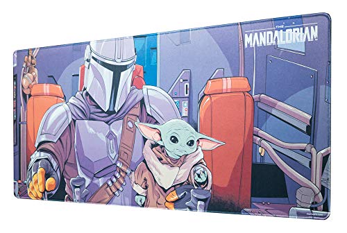 Grupo Erik: Tappetino Mouse Star Wars The Mandalorian | Tappetino Mouse Xxl, Base Antiscivolo, 100% Waterproof E Con Rifiniture Di Qualità, 80 X 35 Cm