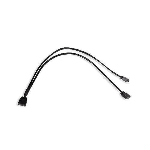 Alphacool 18705 - Splitter A Y Argb A 3 Pin Su 2 X 3 Pin, 30 Cm, Colore: Nero