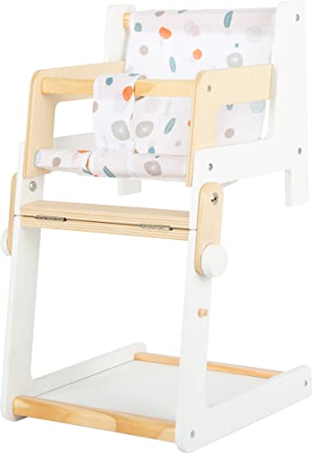 Small Foot 11814 Bambole Little Button, Seggiolone In Combinazione, Dai 3 Anni In Su Toys, Colore Bianco
