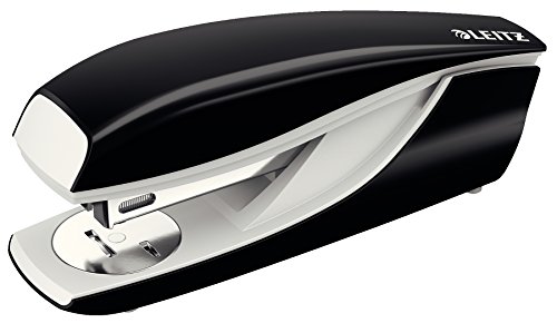Leitz Cucitrice Da Ufficio, Capacità Fino A 30 Fogli, Nero, Design Ergonomico In Metallo, Include Punti, Gamma Nexxt, 55020095