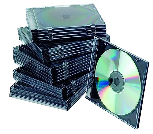 Connect Cd Slim Jewel Cases 25 Pieces Black