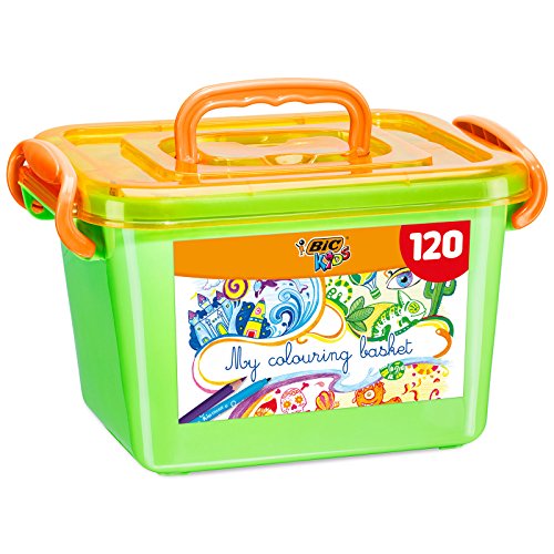 Bic Kids, My Colouring Box, Colori Per Bambini, Set Colore Con 60 Matite Colorate + 60 Pennarelli Colorati, Idea Regalo, Cancelleria Casa E Scuola, 12