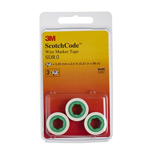 3 M Scotchcode Sdr-0 Cavo Marker Refill Rollers, Numero 0 (Confezione Da 3)