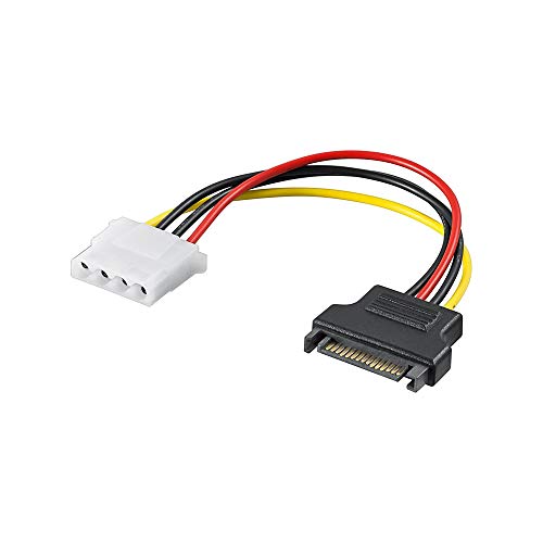 Goobay 93634 Cavo Elettrico/Adattatore Per Pc, Presa Sata A Presa 5.25, 0.17M Lunghezza Del Cavo