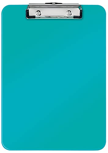 Leitz Wow Portablocco Con Clip In Metallo - F.To A4 - Acqua Marina Metallizzato - 39710051