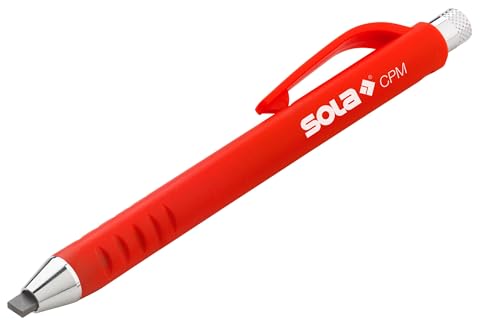 Sola Cpm - Matita Da Carpentiere E Portamine In Un Unico - Grande Matita Per Falegnami, Falegnami, Muratori E Altri Mestieri - Mina Di Grafite 2 X 5 M