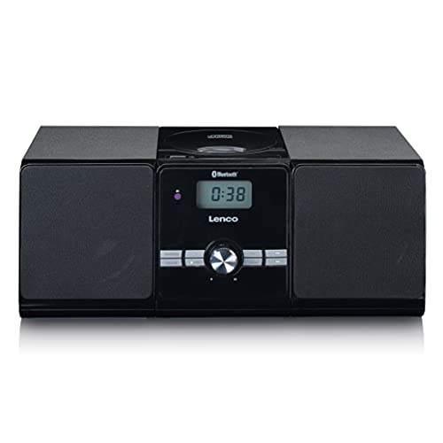 Lenco Mc-030Bk - Impianto Compatto Con Bluetooth, Toploader Cd/Mp3, Radio Pll Fm - Usb - 2 X 5 Watt Rms - Telecomando - Nero