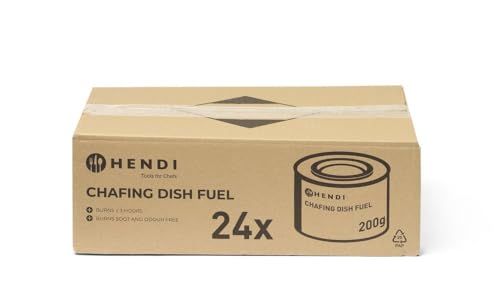 Hendi Pasta Combustibile, Senza Fuliggine E Inodore, Tempo Di Combustione ± 3 Ore, 24 Pezzi, Gel Combustibile, Per Serbatoio Di Calore, Per Chafing Di