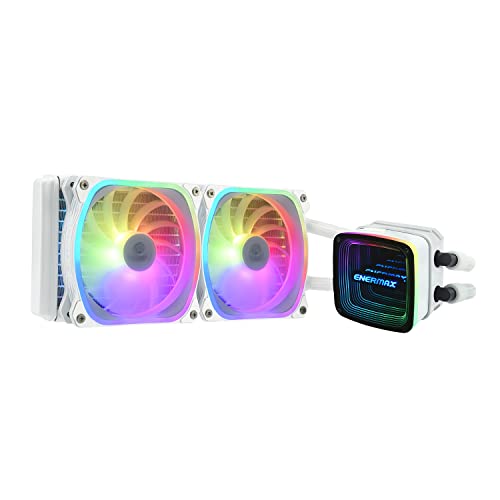 Enermax Aquafusion Adv Snow Edition Argb 240 Mm Aio Cpu Dual Chamber Intel Lga1700/Amd Am5 Support 330W + Tdp (2 Ventole Squa Rgb White 120 Pwm); Elc-