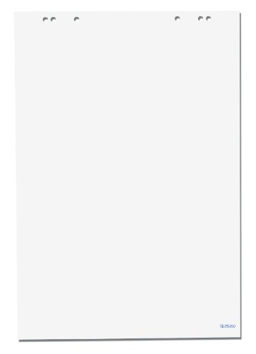 Herlitz Blocco Per Lavagna A Fogli Mobili, 68 X 99 Cm, 20 Fogli, Confezione Da 5
