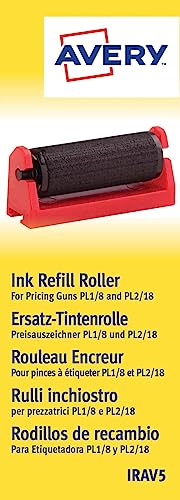 Avery Italia Irav5 Rullo Inchiostro, 5 Pezzi, Per Prezzatrici Pl1/8, Pl 2/18