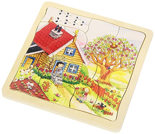 Goki Le Stagioni Puzzle, 44 Pezzi, Colore Multicolore, 57684