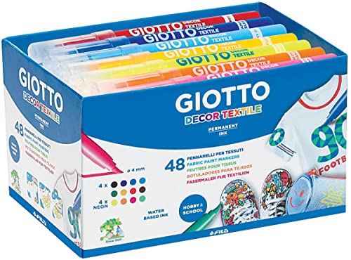 Giotto Decor Textile Schoolpack 48 Pz Colori Assortiti