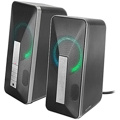 Speedlink Lavel Illuminated Stereo Speaker, Alimentato Tramite Usb, Bluetooth, Nero