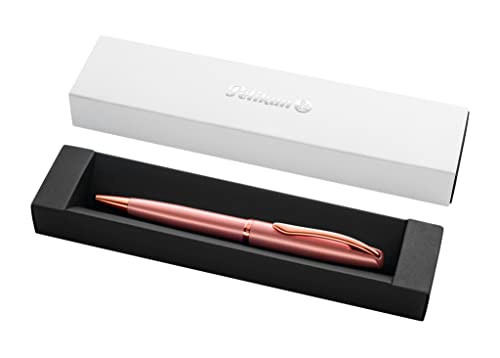 Pelikan, Penna Sfera Jazz Noble Elegance In Metallo Rose, Inchiostro Blu, Con Meccanismo A Rotazione, Indicata Per Documenti Ufficiali, Con Clip Elast