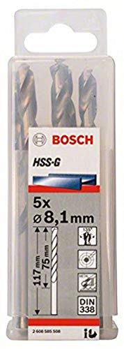 Bosch Accessories Hss-G Din338: 8,1 X 75 117: 5 Uds