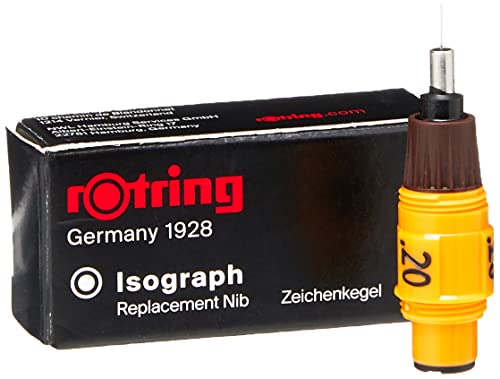 Rotring S0218100, Isograph Pennino Di Ricambio Per Penna Tecnica 0,20 Mm