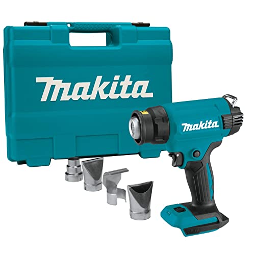 Makita Dhg181Zk - Ventilatore Ad Aria Calda A Batteria, 18 V (Senza Batteria, Senza Caricatore) In Valigetta Per Il Trasporto, Colore: Blu