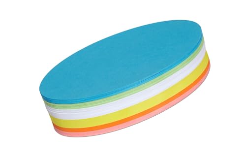Maul - Cartoncini Per Presentazione, Ovali, 110 X 190 Mm, 150 G/M², Utilizzabili Su Entrambi I Lati, Colori Assortiti