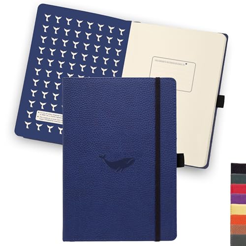 Dingbats - Taccuino Medio A Tinta Unita Wildlife, Blue Whale, A5 - Copertina Rigida - Carta A Prova Di Inchiostro Color Crema Da 100 G/Mq
