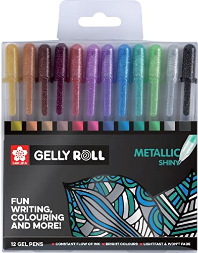 Sakura Gelly Roll Metallic Shiny, Confezione Da 12 Penne
