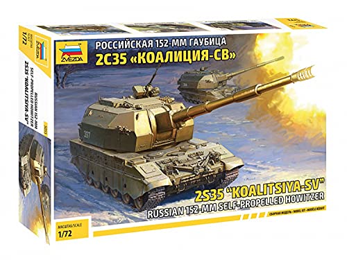 Zvezda 5055 Koalitsya-Sv Self Propelled Howitzer, Scala 1/72, Plastic Model Kit