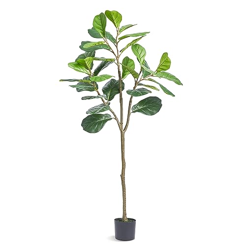 Vevor Pianta Artificiale, 1556 Mm Alto Albero Foglie Di Fico Finta Realistica Materiale Pe Di Qualità Protezione Antiribaltamento Vaso Φ150 X 125 Mm,