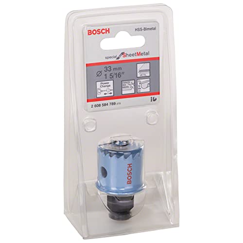 Bosch Accessories 1X Sega A Tazza Special For Sheet Metal (Per Lamiere Di Acciaio Inossidabile, Lamiere Di Acciaio, Ø 33 Mm, Accessori Per Foratrice)