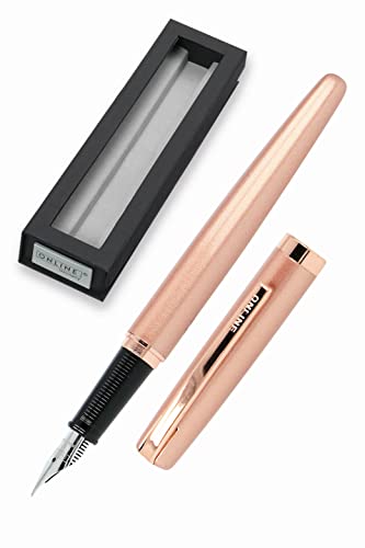 Online Eleganza 34565 - Pluma Estilográfica (Metal, Punta M, Clip De Metal, Incluye Cartucho De Tinta Azul, Para Cartuchos De Tinta Estándar, Incluye 