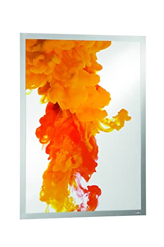 Durable 499723 - Duraframe Poster, Cornice Espositiva Adesiva, Formato Poster, Per Superfici Solide E Lisce, Stabilizzatore Uv, Formato A1, Argento Me