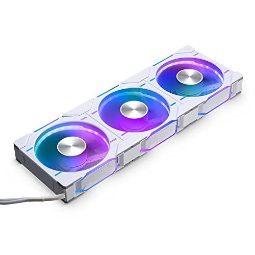 Phanteks D30 Pwm Reverse Airflow D-Rgb Lüfter, 3Er Pack - 120Mm, Bianco