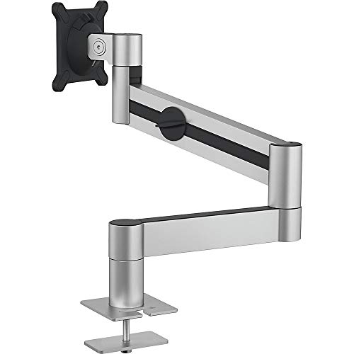 Durable 508423 Braccio Porta Monitor Pro Con Perno Per Foro Passacavo, Braccio Estensibile Per Schermo Da 21-27” Con Attacco Vesa, Ruotabile Di 360°,