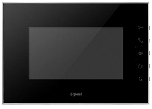 Legrand Videocitoriale Con Schermo A Colori Lucido Estendere Il Kit Video Da 7 Pollici Per La Casa A 2 Famiglie, Nero, 7 Zoll