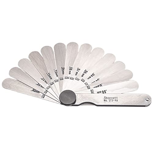 Starrett 173Ma - Spessore Calibro Se Con Foglie Dritte,03-0,50 Mm, 13 Foglie