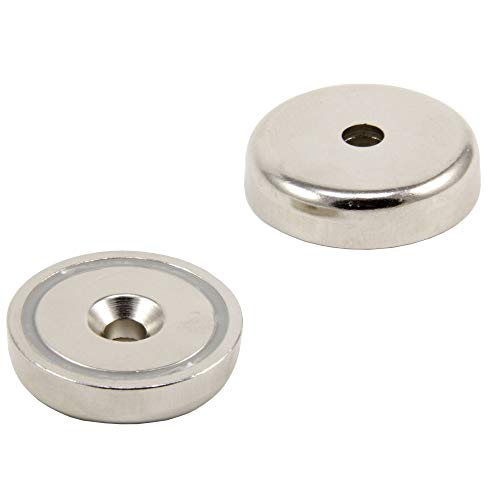 N42 Neodimium Pot Magnet Per Arti, Il Articoli, Modello, Fasi, Hobbie, Offici E Hassa - 48Mm Dia X 11,5Mm Di Spessore X 8,5Mm C/Sink 90Kg