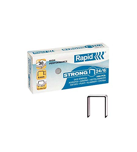 Rapid 24855800 - Punti Metallici Strong 24/6, Galvanizzati