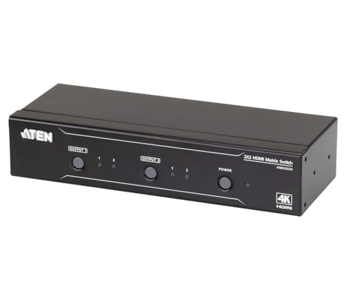 Aten Vm0202H Switch Per Keyboard-Video-Mouse (Kvm) Montaggio Rack Nero
