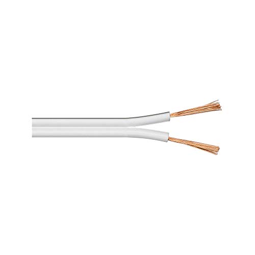 Goobay 15113 Cavo Altoparlanti, Bianco, Cu, 5Mm Diametro, 25M Lunghezza Del Cavo