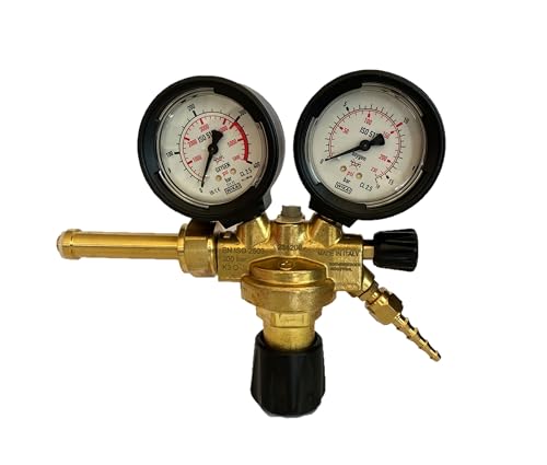 Rothenberger Industrial Sauerstoff Druckminderer Inkl. Flammenrückschlagventil Mit 2 Manometern Für Sauerstoff Mehrweg Flaschen 35634