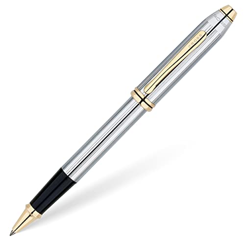 Cross Townsend - Penna Convertibile Penna Roller Medalist (Chrome/Plaqué Or 23 Ct)