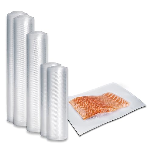 Caso, Set Di Fogli Per Macchina Da Sottovuoto, 16 X 23 Cm, 50 Pz; 20 X 600 Cm, 2 Pz; 28 X 600 Cm, 1 Pz; 30 X 600 Cm, 2 Pz.