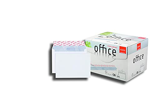 Elco 74531-12 Confezione Da 200 Buste Linguetta Autoadesiva Con Striscia Protettiva Formato C6, Bianco