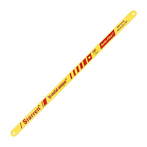 Lame Per Seghetto Bimetallico Starrett Bs1218 Unique Safe-Flex Hss 300 Mm 18 Tpi, Per Metalli Non Ferrosi, Acciaio Inossidabile, Tubi, Plastica, Confe