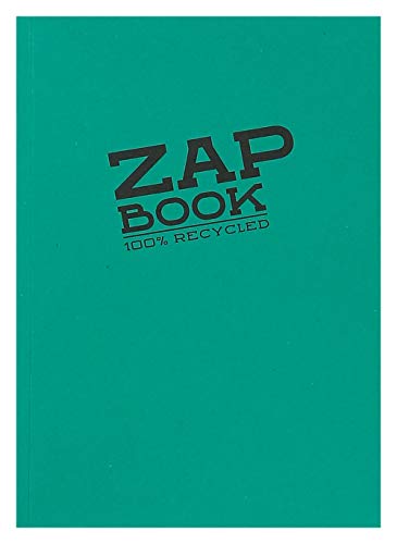 Clairefontaine 3355C Taccuino Incollato Zap Book - Fogli Di Carta Per Schizzi 100% Riciclata - A5 14,8X21 Cm 80G - Copertina Colori Casuali (4 Colori