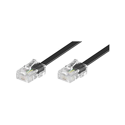 Goobay 50256 Cavo Di Collegamento Modulare Isdn, Nero, 6M Lunghezza Del Cavo