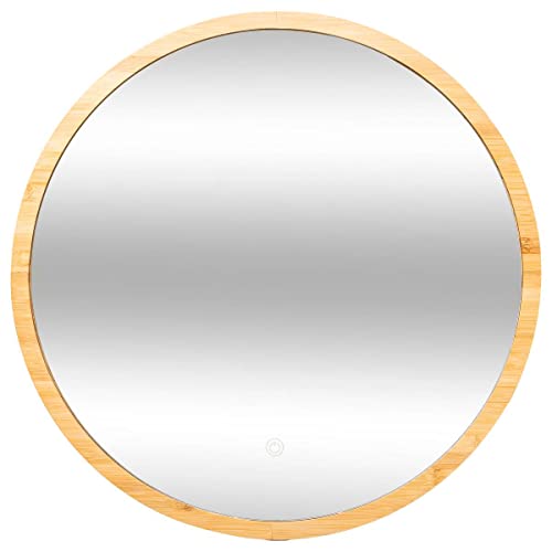 Espejo De Pared Redondo, Con Luz Led