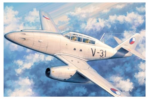 Hobby Boss- Messerschmitt Modellismo, Hobby, Assemblaggio, Dettagliato, Colore Bianco, 80380