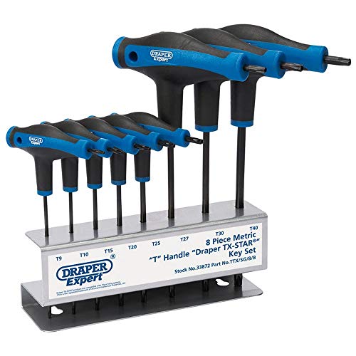 Draper Expert 8 Piece Soft Grip "T Handle Draper Tx-Star & # 174; Set Di Chiavi