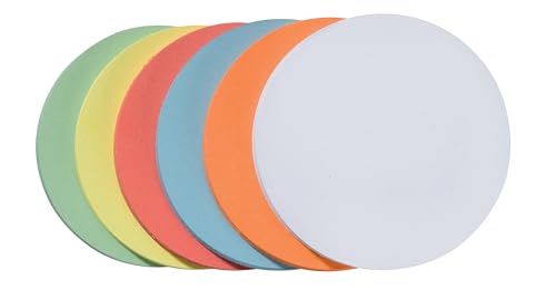 Franken Umz 20 99 - Schede Per Moderazione, Rotonde, 19,5 Cm, 500 Pezzi, 130 G/M², Colori Assortiti